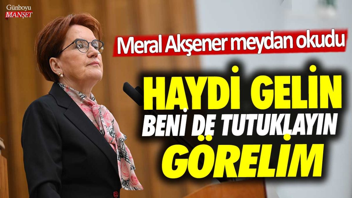 Meral Akşener meydan okudu! Haydi gelin beni de tutuklayın görelim