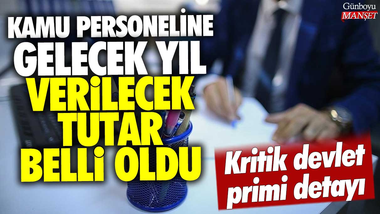 Kamu personeline gelecek yıl verilecek para miktarı belli oldu: Kritik devlet primi detayı