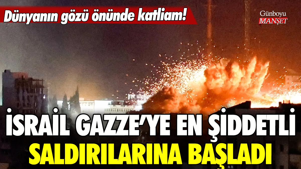 İsrail, Gazze’ye en şiddetli hava saldırılarına başladı