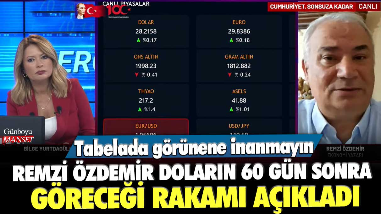 Tabelada görünene inanmayın! Remzi Özdemir doların 60 gün sonra göreceği rakamı açıkladı