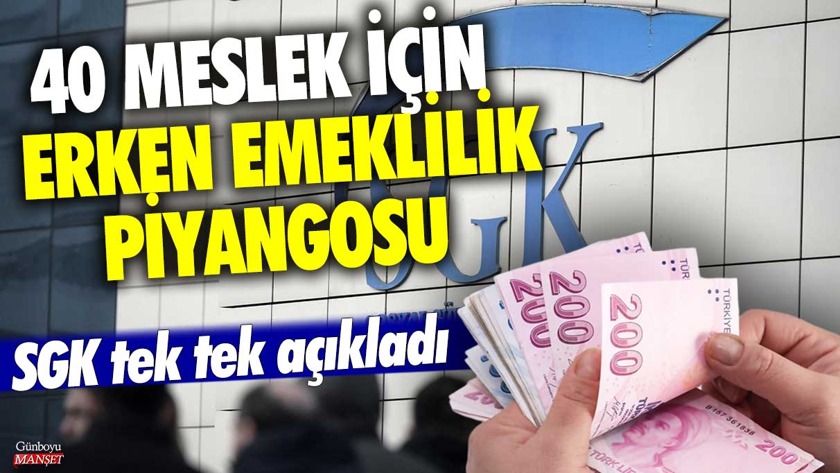 40 meslek için erken emeklilik piyangosu! SGK tek tek açıkladı