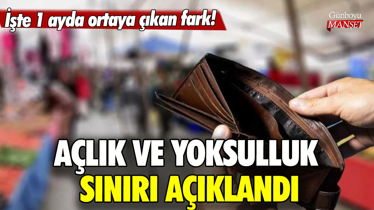 Açlık ve yoksulluk sınırı açıklandı: İşte 1 aylık fark!