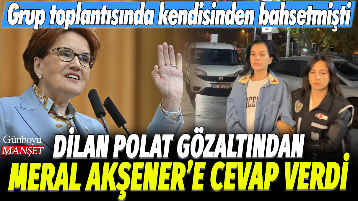 Dilan Polat gözaltından Meral Akşener'e cevap verdi: Grup toplantısında kendisinden bahsetmişti