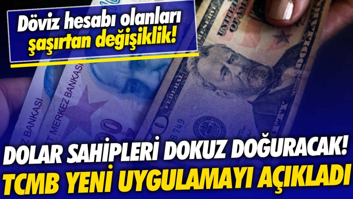 Dolar sahipleri dokuz doğuracak! Merkez Bankası yeni uygulamanın detaylarını açıkladı