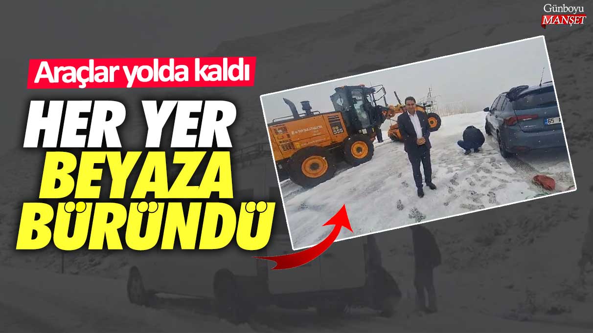 Her yer beyaza büründü! Araçlar yolda kaldı