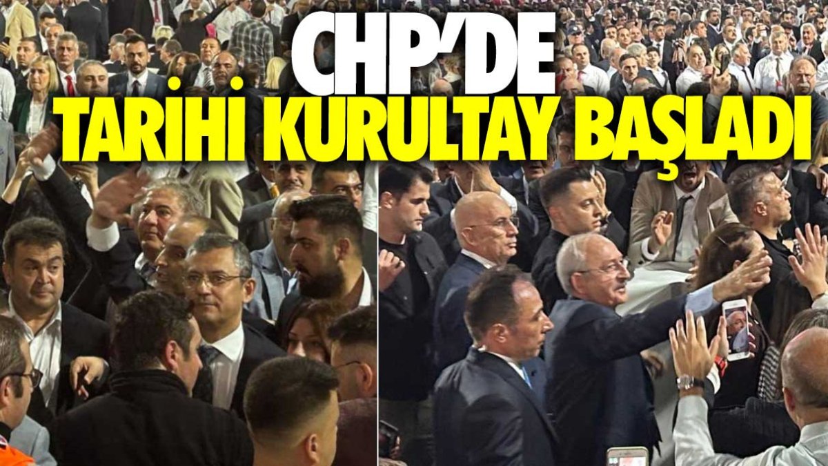 CHP'de adaylar kurultay için salona geldi: CHP'nin 38. Olağan Kurultayı başladı