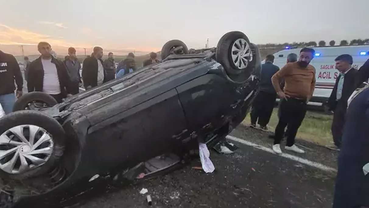 Diyarbakır'da otomobil takla attı: 6 yaralı