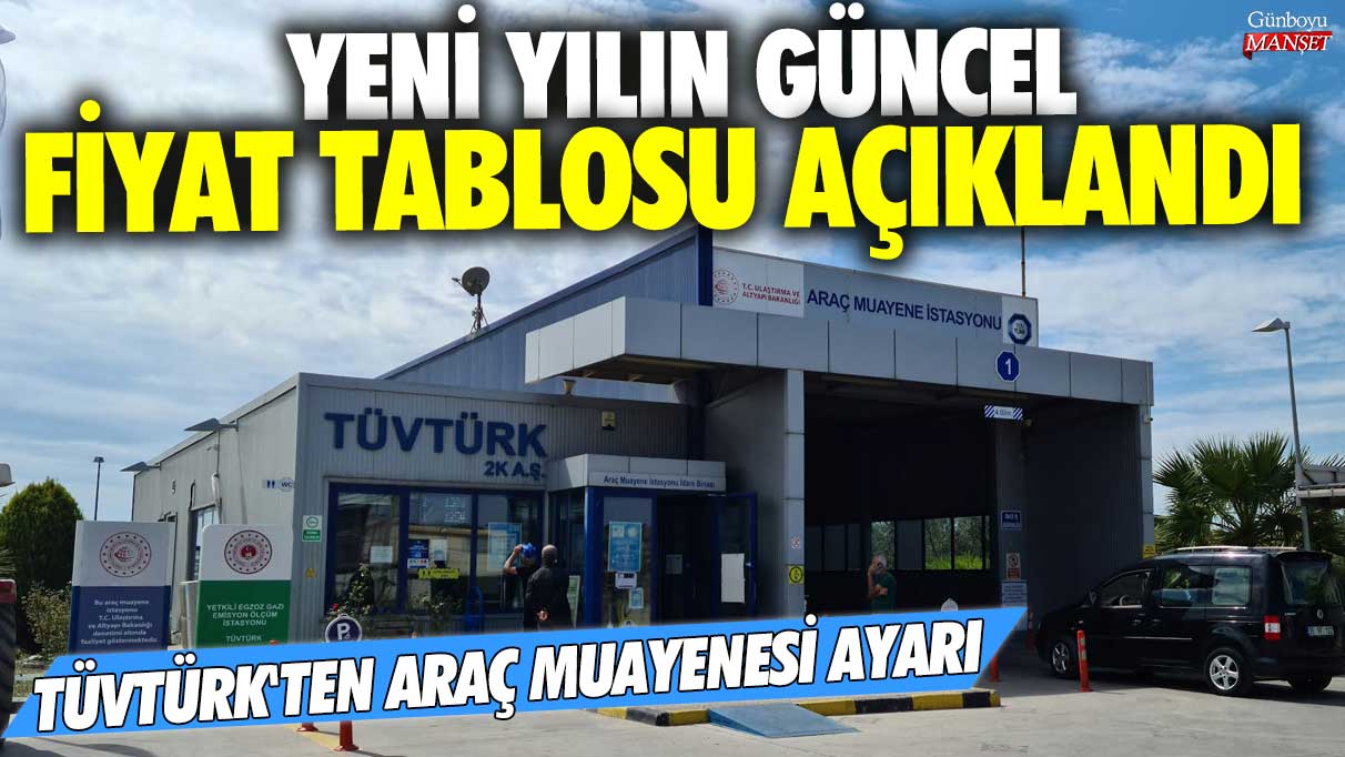 TÜVTÜRK'ten araç muayenesi ayarı! Yeni yılın güncel fiyat tablosu açıklandı! Milyonlarca araç sahibini ilgilendiriyor