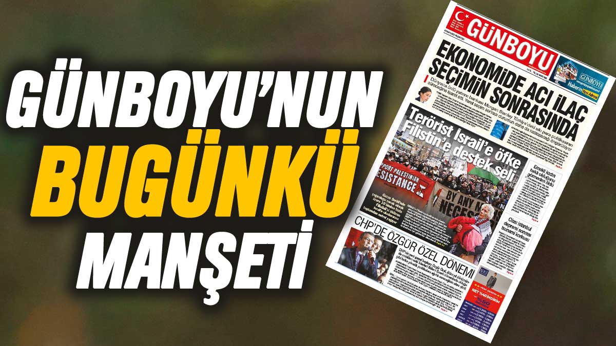 Günboyu Gazetesi'nin bugünkü manşeti