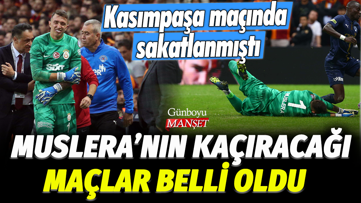 Muslera'nın kaçıracağı maçlar belli oldu: Kasımpaşa maçında sakatlanmıştı