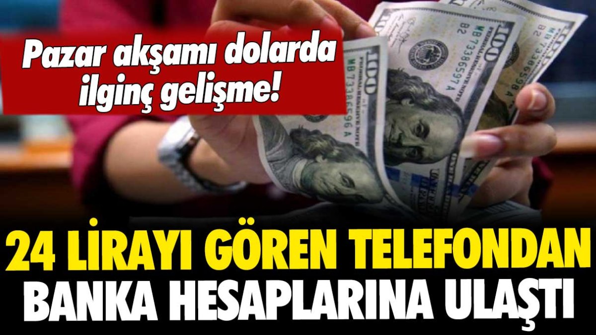 Pazar akşamı dolarda ilginç gelişme! 24 lirayı gören telefondan banka hesaplarına ulaştı