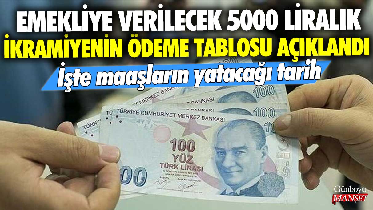 Emekliye verilecek 5000 liralık ikramiyenin ödeme tablosu açıklandı! İşte SGK, Bağ-Kur maaşlarının yatacağı tarih