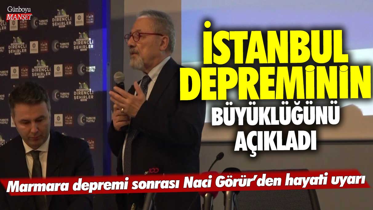 İstanbul depreminin büyüklüğünü açıkladı! Marmara depremi sonrası Naci Görür’den hayati uyarı