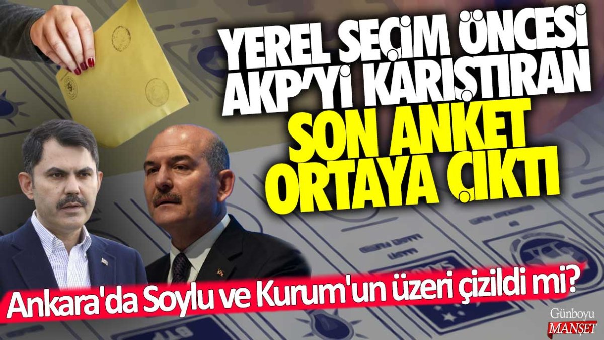 Ankara'da Süleyman Soylu ve Murat Kurum'un üzeri çizildi mi? Yerel seçim öncesi AKP'yi karıştıran son anket ortaya çıktı