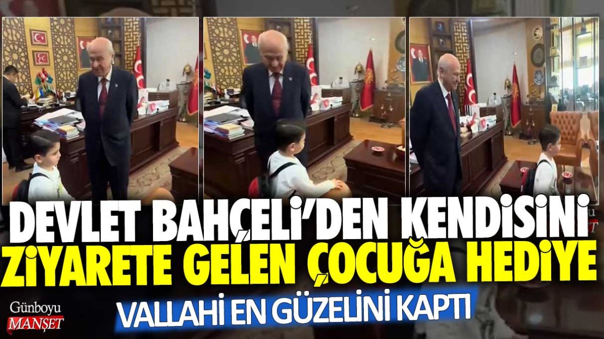 Bahçeli'den kendisini ziyarete gelen çocuğa hediye: Vallahi en güzelini kaptı