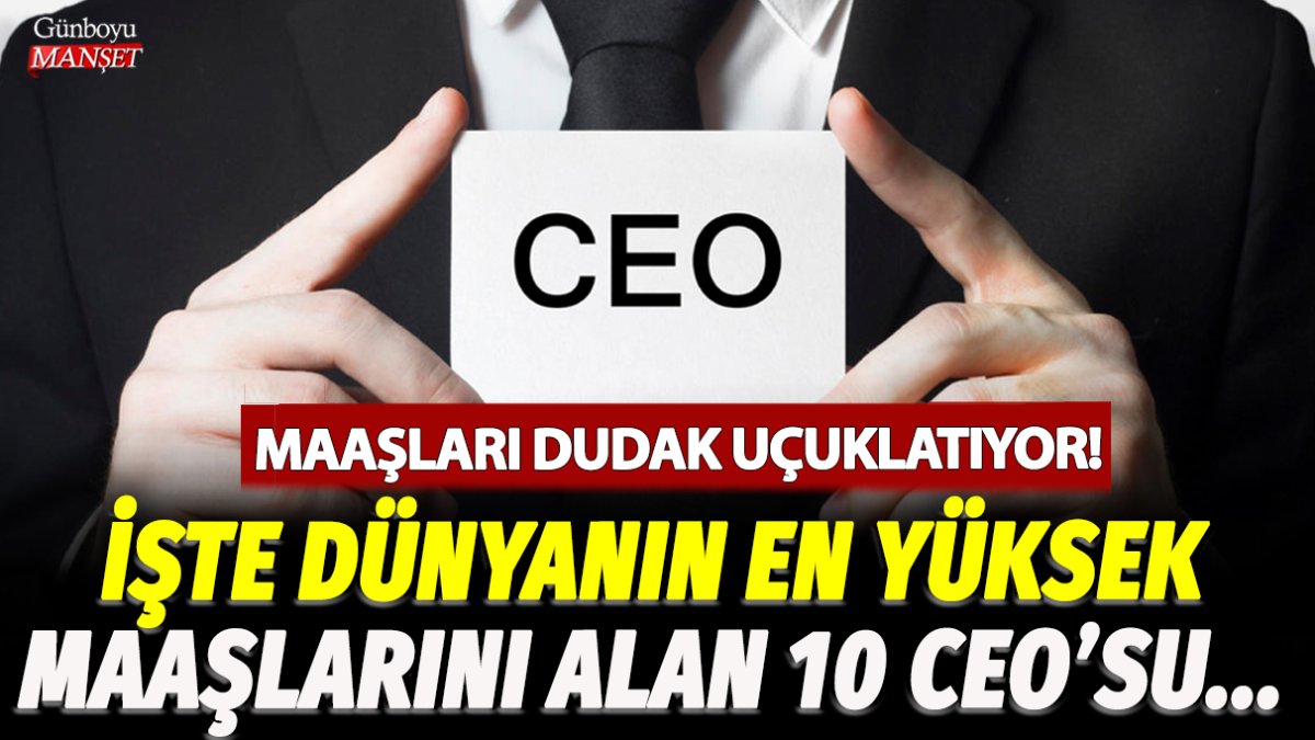 Maaşları dudak uçuklatıyor! İşte dünyanın en yüksek maaşlarını alan 10 CEO'su