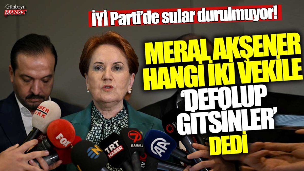 İYİ Parti'de sular durulmuyor! Meral Akşener hangi iki vekile defolup gitsinler dedi