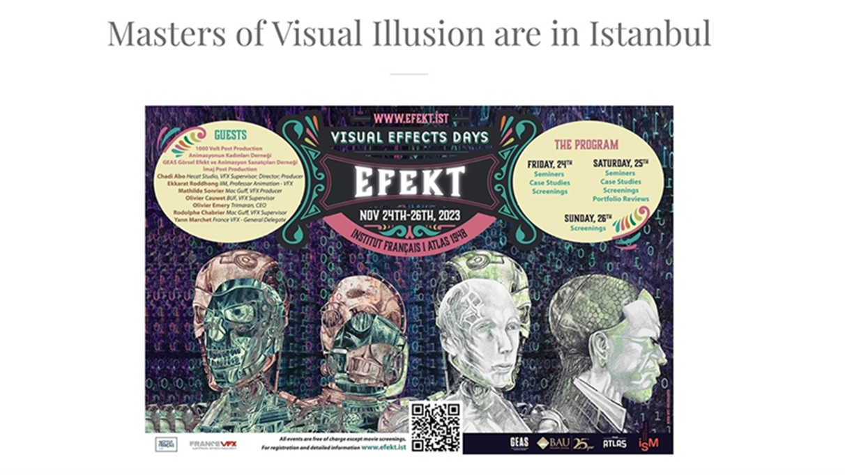 "Görsel Efekt Günleri" 24 Kasım'da İstanbul'da başlayacak