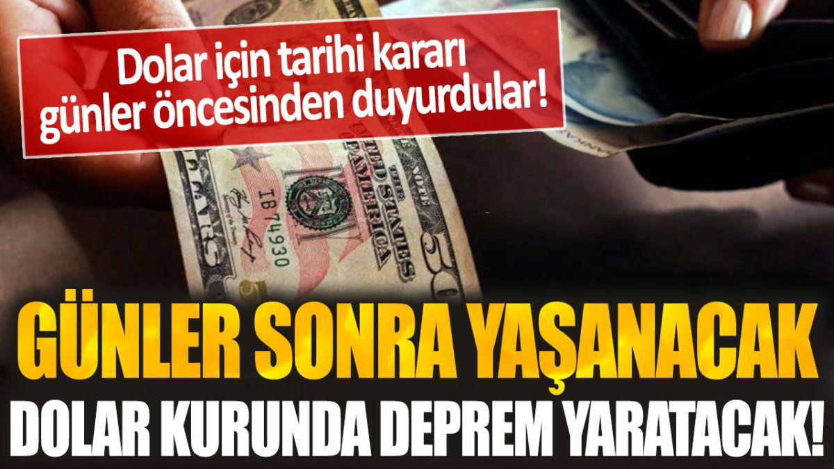 Merkez Bankası'nın yeni dolar kararı basına sızdı... Günler sonra yaşanacak dolar kurunda deprem yaratacak!