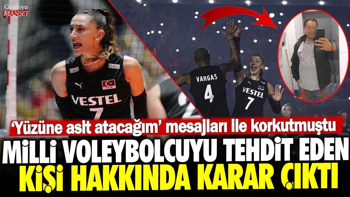 Milli voleybolcu Hande Baladın’ı tehdit eden kişi hakkında karar çıktı: Yüzüne asit atacağım mesajları ile korkutmuştu