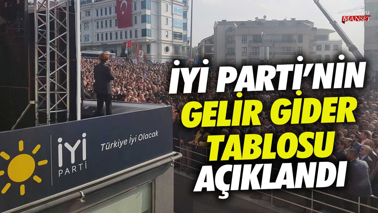 İYİ Parti’nin gelir gider tablosu açıklandı