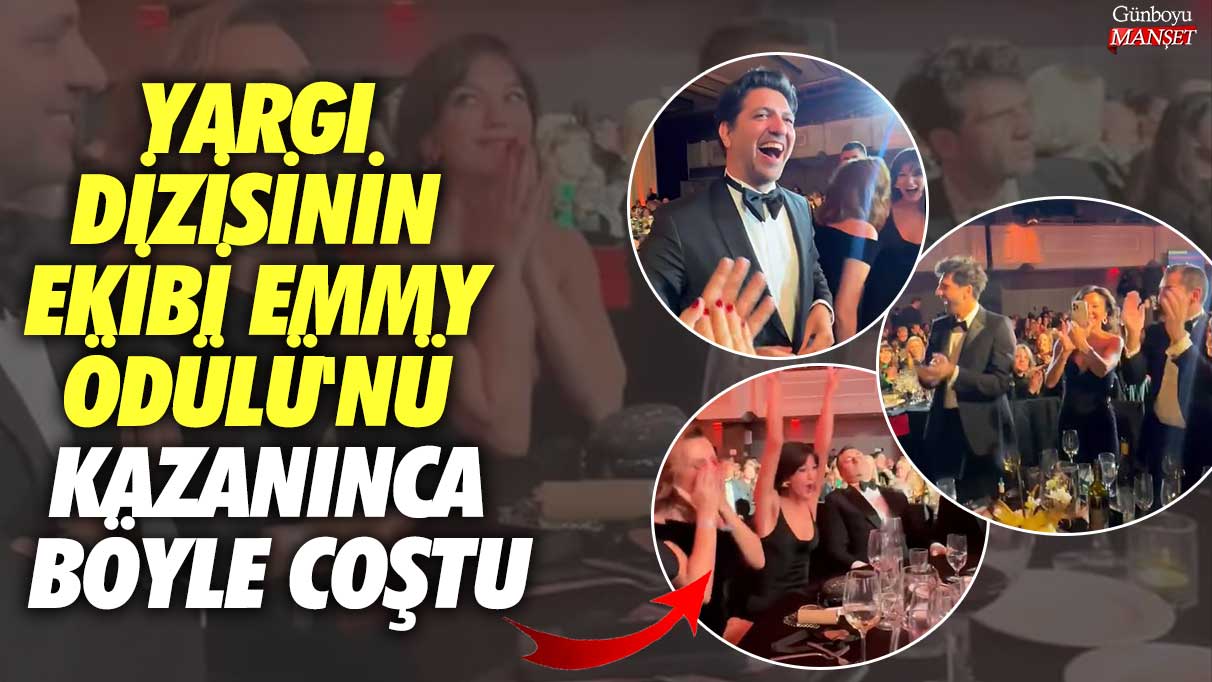 Yargı dizisinin ekibi Emmy Ödülü'nü kazanınca böyle coştu