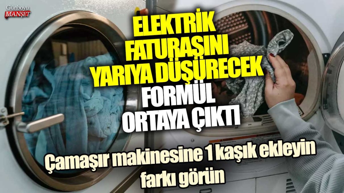 Elektrik faturasını yarıya düşürecek formül ortaya çıktı! Çamaşır makinesine 1 kaşık ekleyin, farkı görün