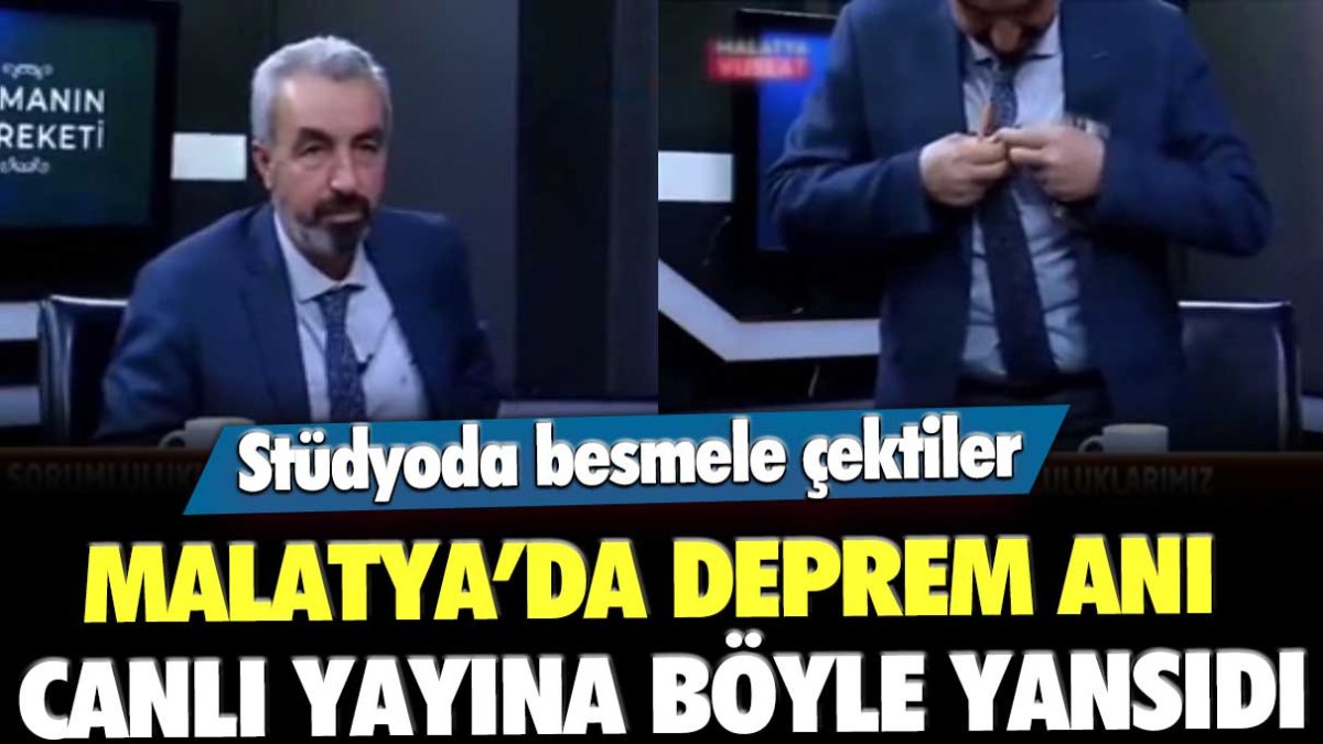 Malatya'daki deprem canlı yayına böyle yansıdı: Stüdyodakiler korkudan besmele çekti