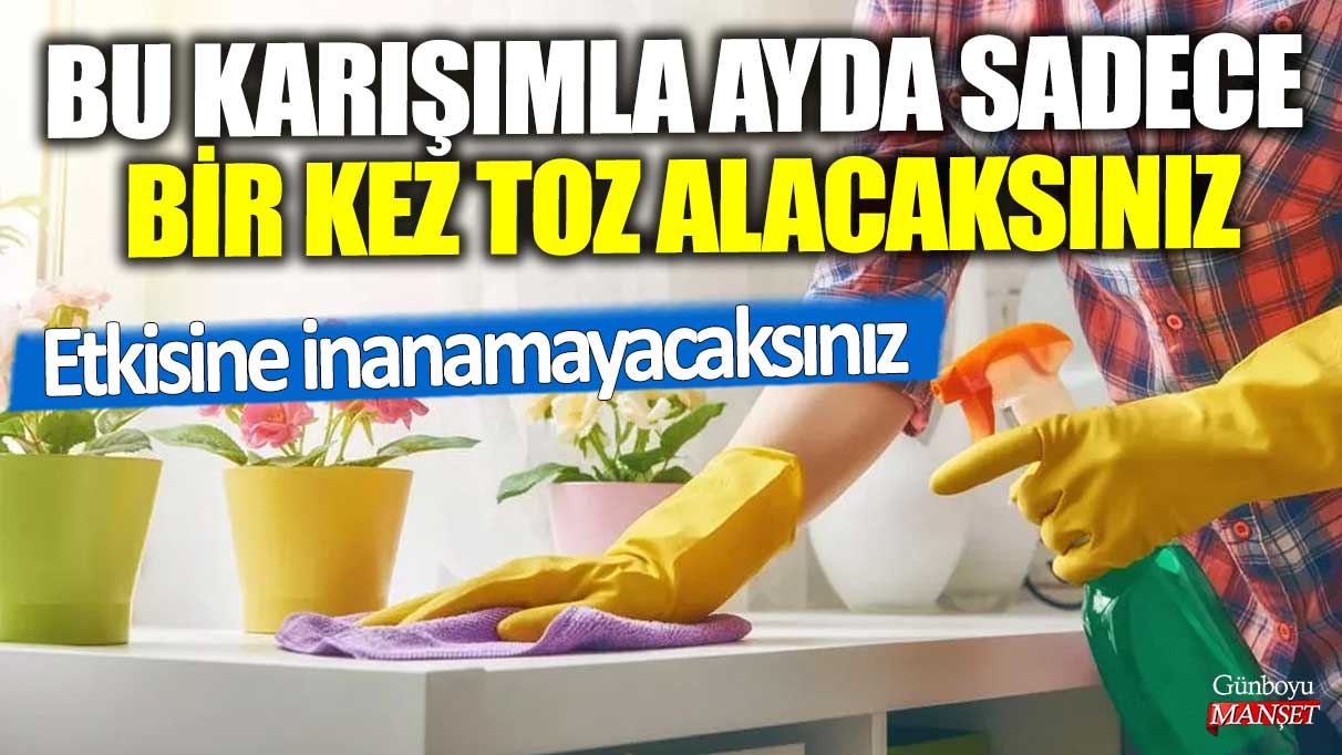 Bu karışımla ayda sadece bir kez toz alacaksınız! Etkisine inanamayacaksınız