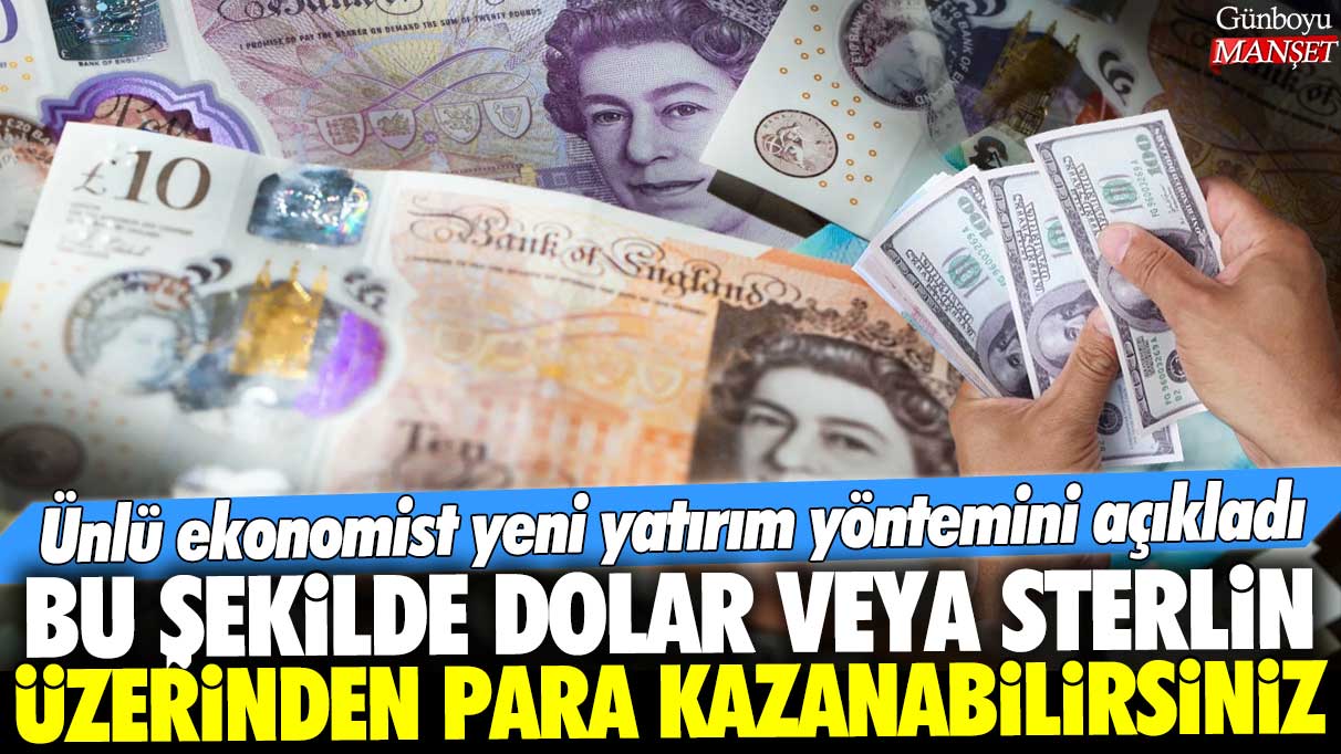 Ünlü ekonomist Tunç Şatıroğlu yeni yatırım yöntemini açıkladı: Bu şekilde dolar veya sterlin üzerinden para kazanabilirsiniz