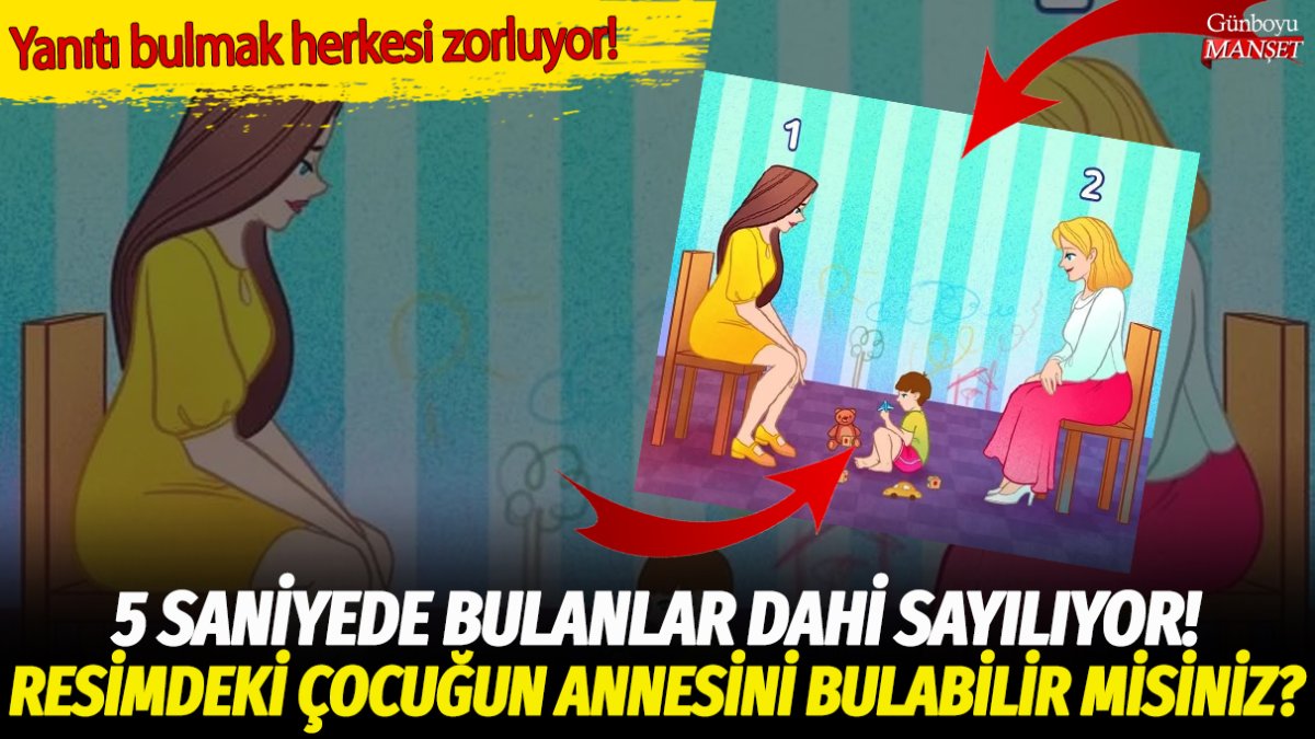 Resimdeki çocuğun annesini bulanlar dahi seviyesinde sayılıyor! İşte sadece IQ'su yüksek olanların 5 saniyede yanıt bulduğu o soru...