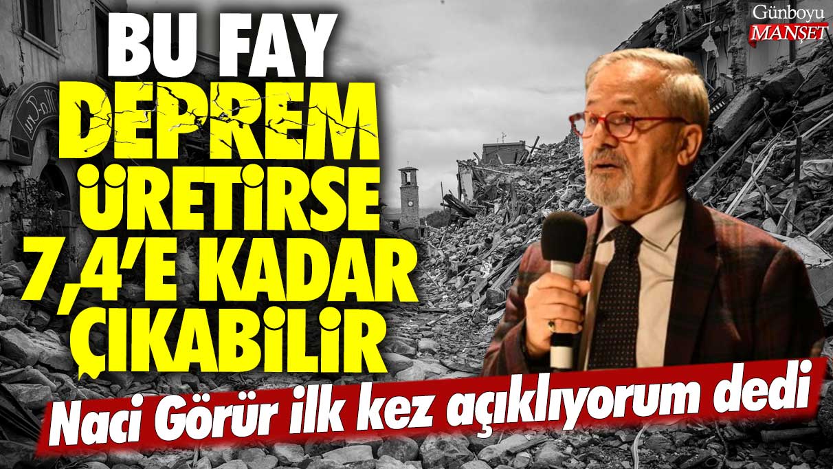 Naci Görür ilk kez açıklıyorum dedi! Bu fay deprem üretirse 7,4'e kadar çıkabilir