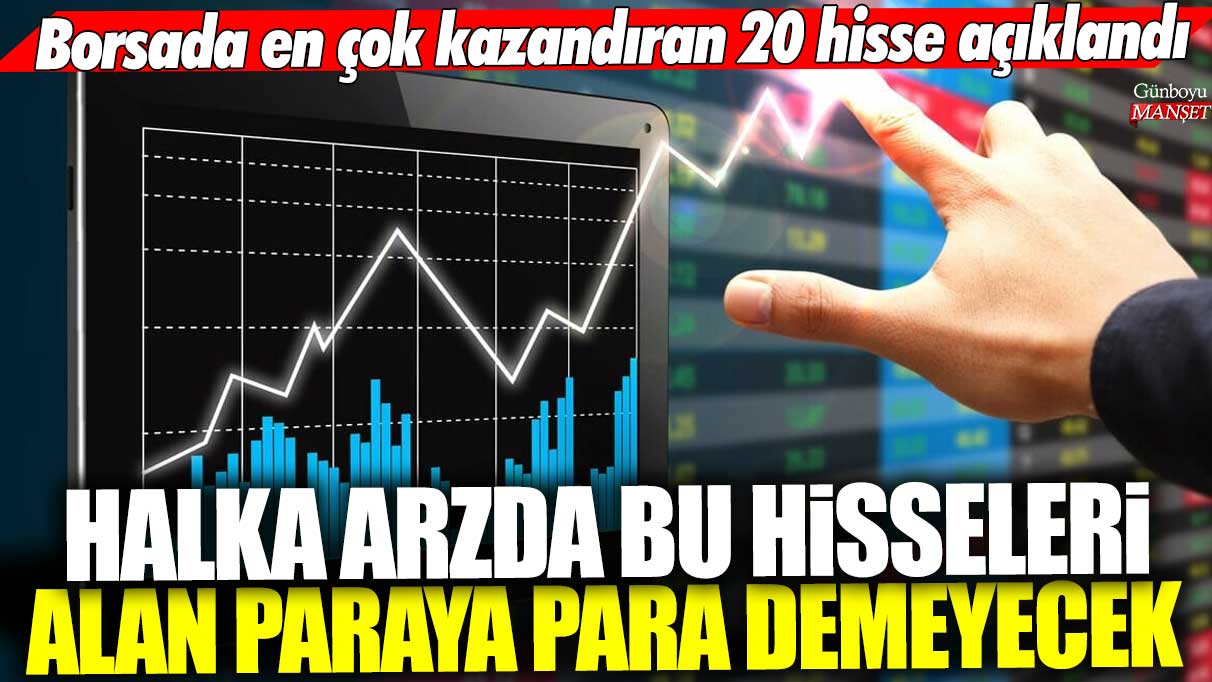 Borsada en çok kazandıran 20 hisse açıklandı! Halka arzda bu hisseleri alan paraya para demeyecek