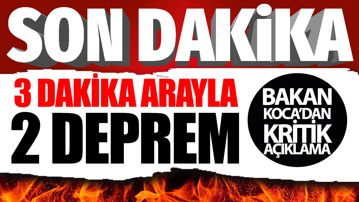 Son dakika... 3 dakika arayla 2 deprem! İstanbul ve Bursa'dan açıklama geldi