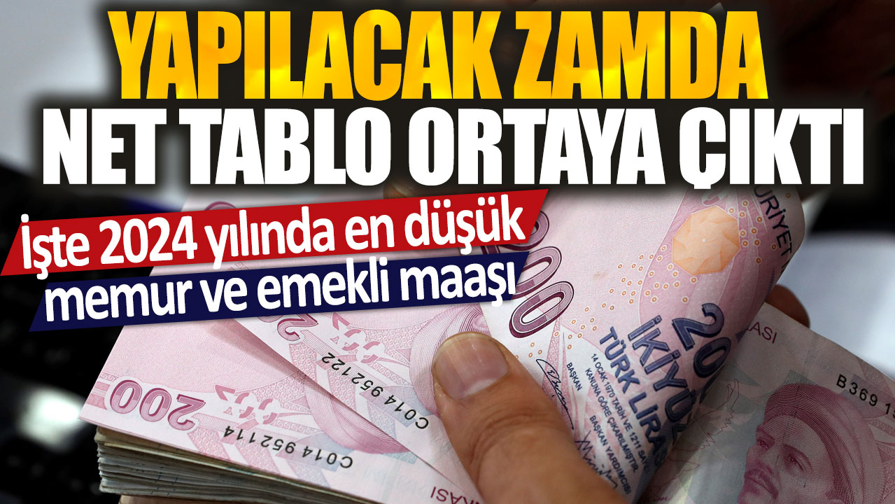 Yapılacak zamda net tablo ortaya çıktı: İşte 2024 yılında en düşük memur ve emekli maaşı