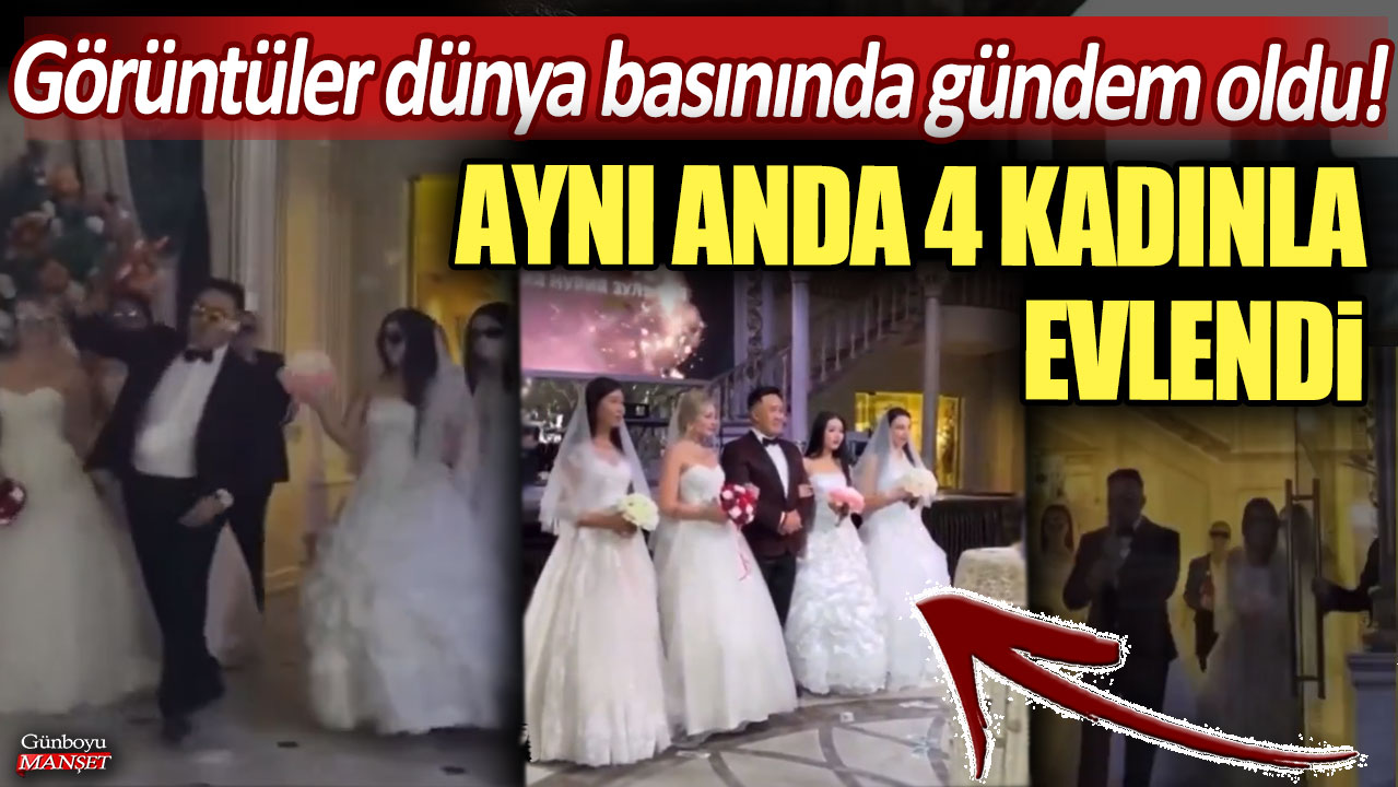 Aynı anda 4 kadınla evlendi: Görüntüler dünya basınında gündem oldu!