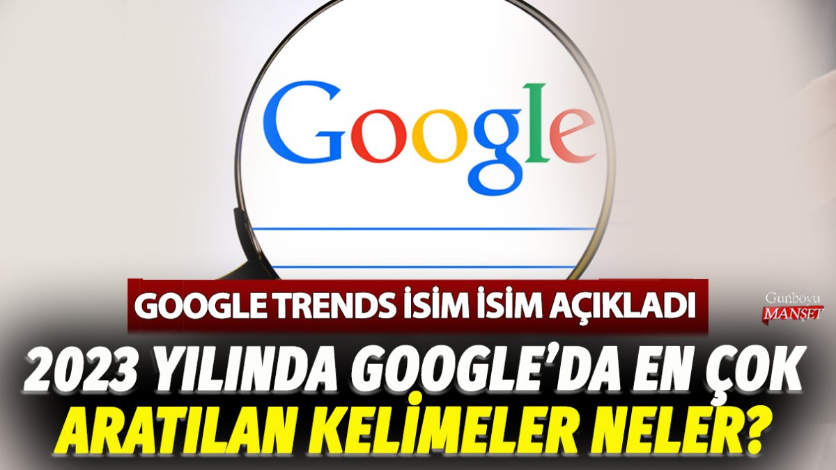 2023 yılında Google'da en çok aranan kelimeler neler? Google Trends isim isim açıklandı