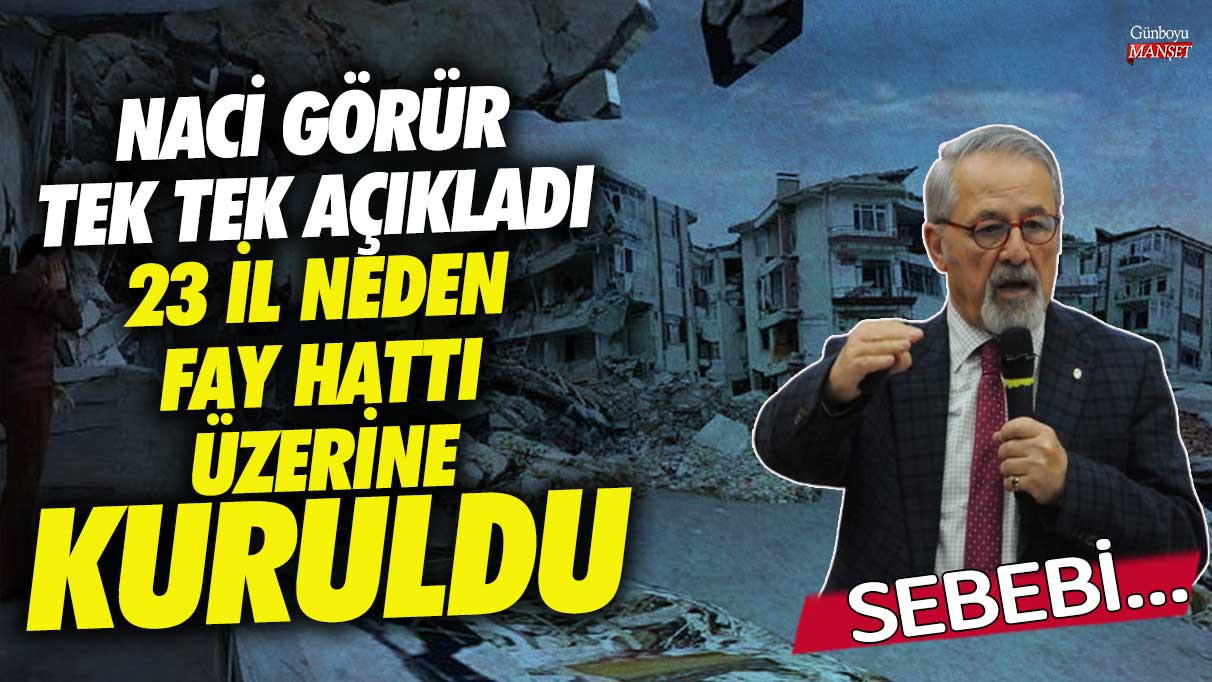 Naci Görür tek tek açıkladı 23 il neden fay hattı üzerine kuruldu! Sebebi