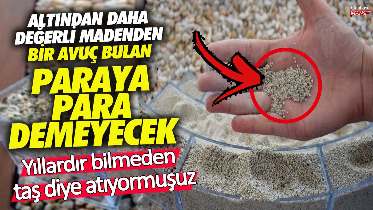 Altından daha değerli madenden bir avuç bulan paraya para demeyecek! Yıllardır bilmeden taş diye atıyormuşuz