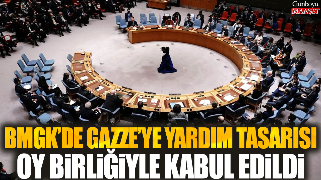 BMGK'de Gazze'ye yardım tasarısı oy birliğiyle kabul edildi