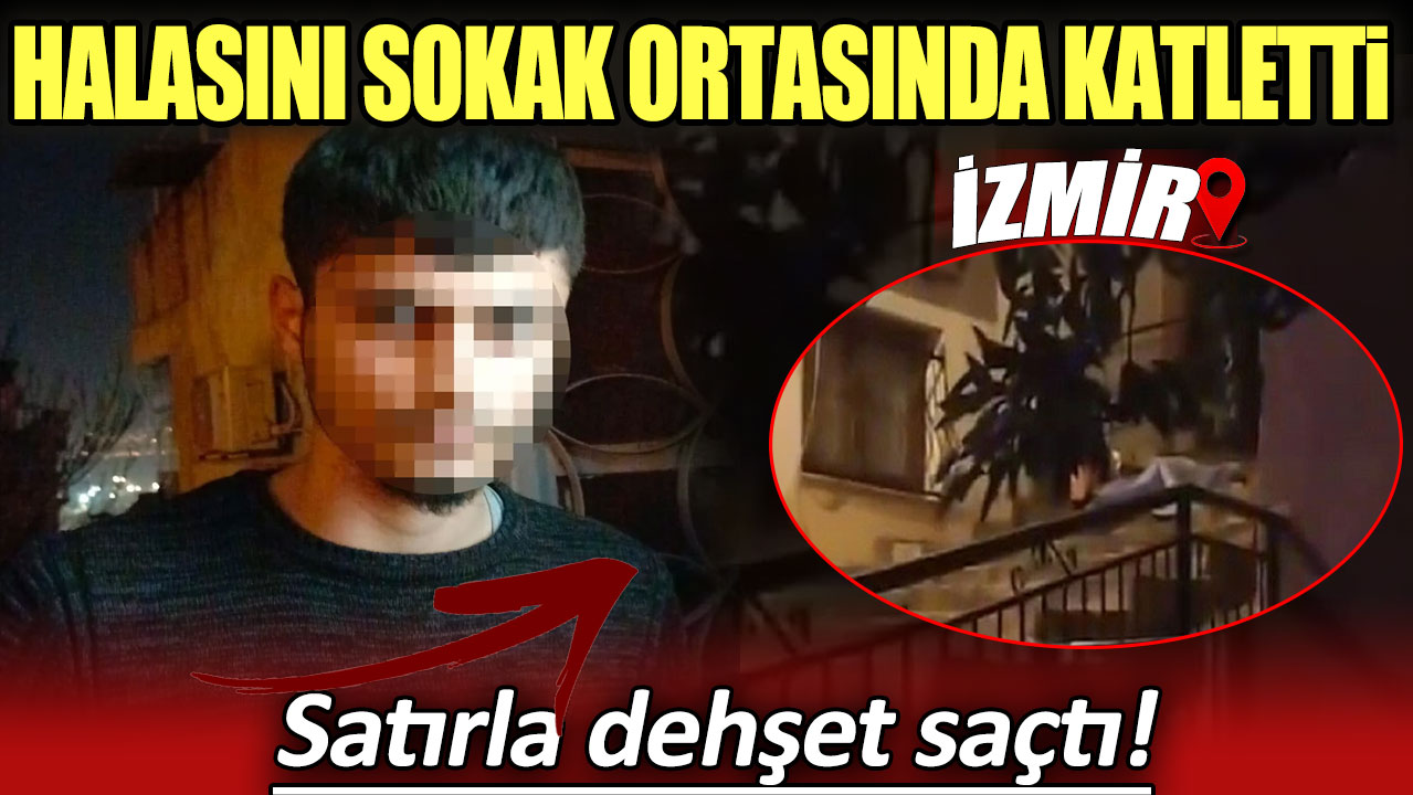 Satırla dehşet saçtı: Halasını sokak ortasında katletti!