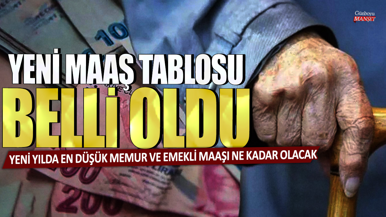 Yeni yılda en düşük memur ve emekli maaşı ne kadar olacak? Yeni maaş tablosu belli oldu