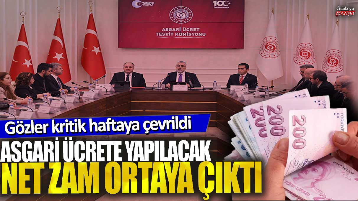 Asgari ücrete yapılacak net zam ortaya çıktı! Gözler kritik haftaya çevrildi