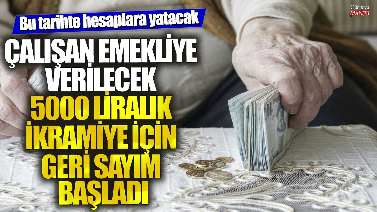 Çalışan emekliye verilecek 5000 liralık ikramiye için geri sayım başladı! Bu tarihte hesaplara yatacak