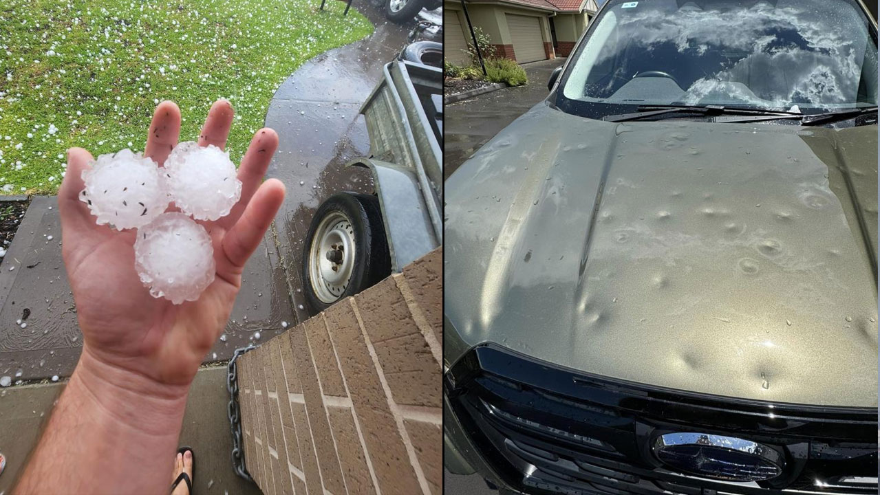 Avustralyada golf topu büyüklüğünde dolu yağdı