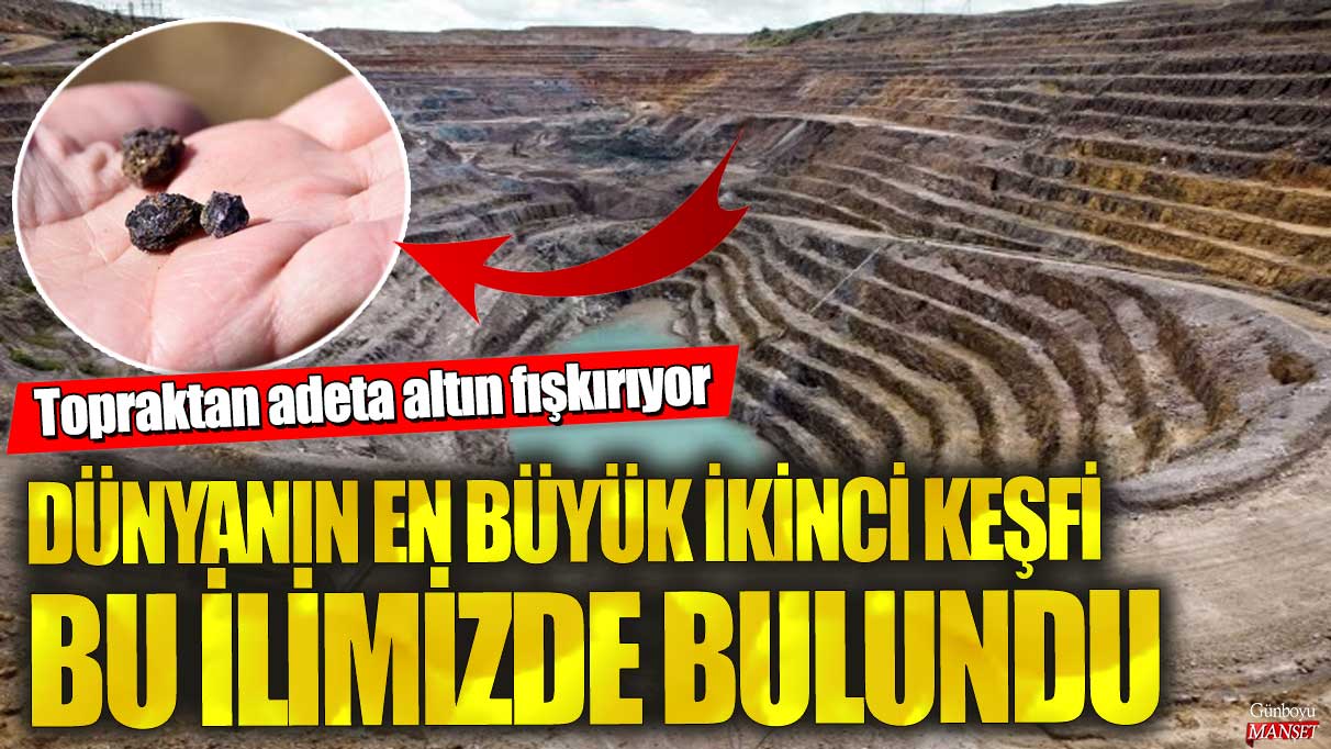 Dünyanın en büyük ikinci keşfi bu ilimizde bulundu! Topraktan adeta altın fışkırıyor