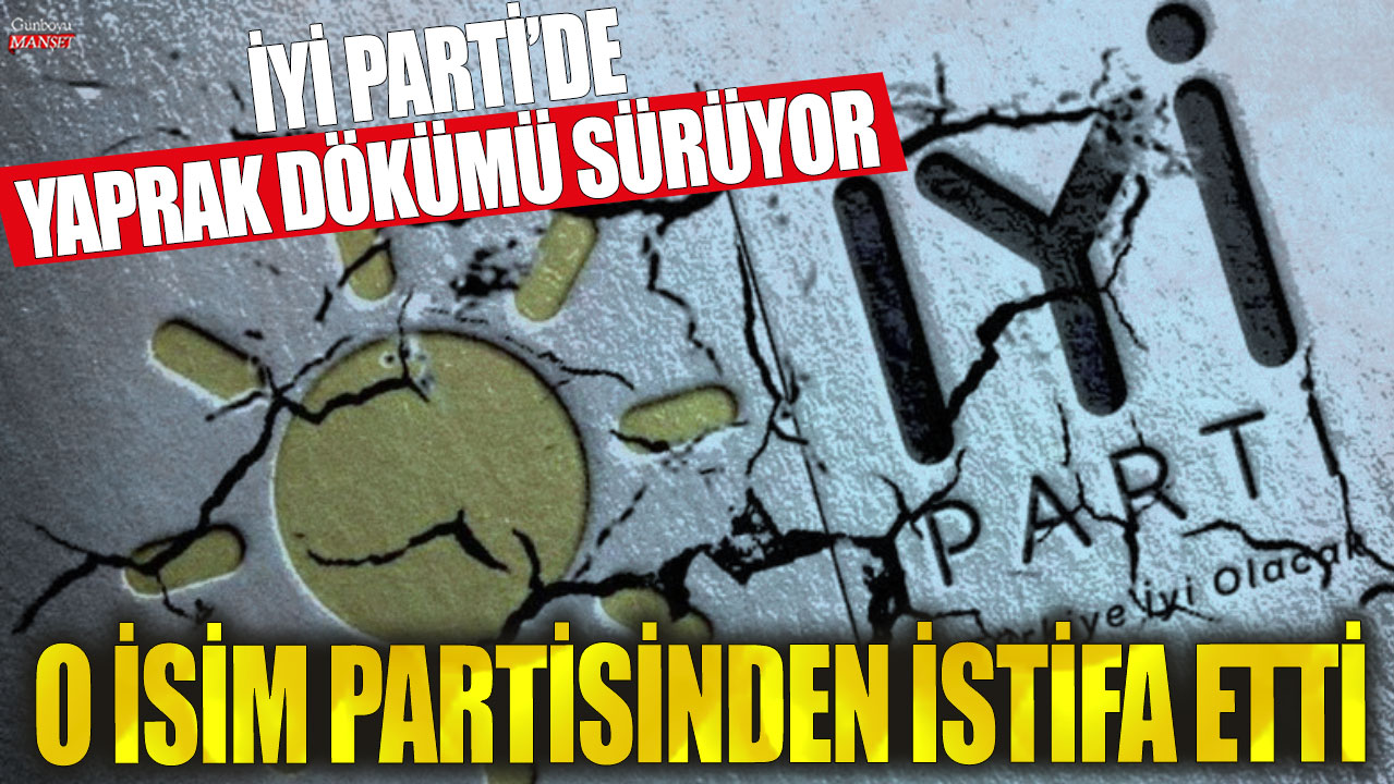 İYİ Parti'de yaprak dökümü sürüyor! O isim partisinden istifa etti