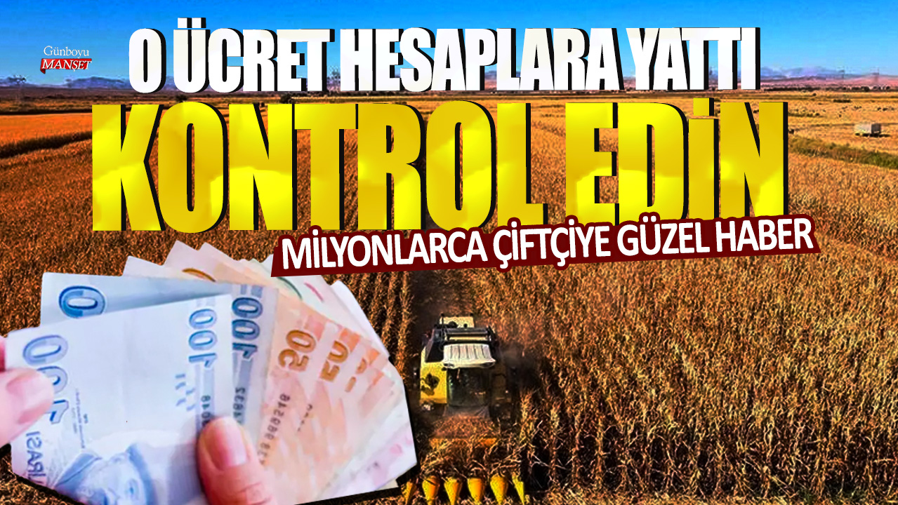 Milyonlarca çiftçiye güzel haber! O ücret hesaplara yattı, kontrol edin