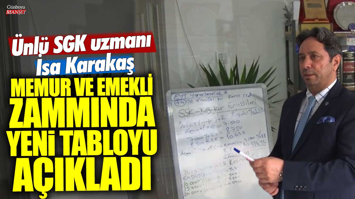 Ünlü SGK uzmanı İsa Karakaş memur ve emekli zammında yeni tabloyu açıkladı