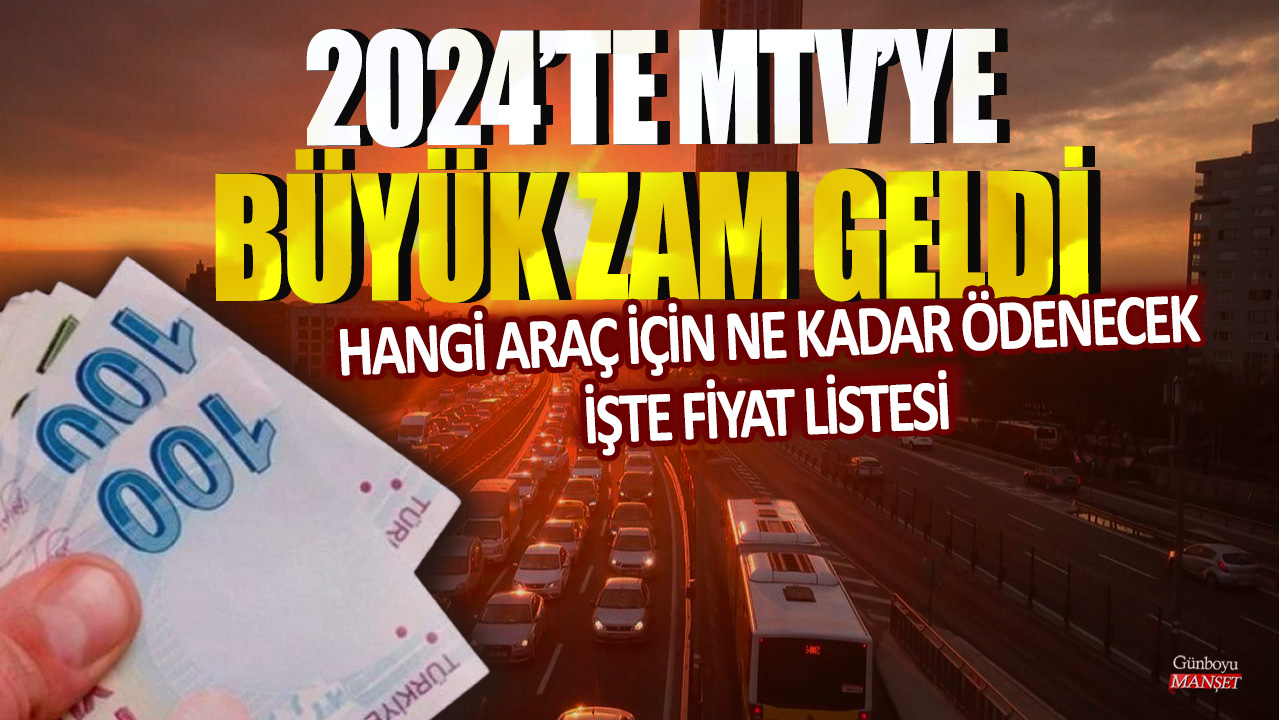 2024’te MTV’ye büyük zam geldi: Hangi araç için ne kadar ödenecek, İşte fiyat listesi....